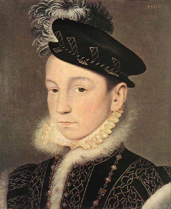 Francois Clouet Portrait of King Charles IX of France oil painting image